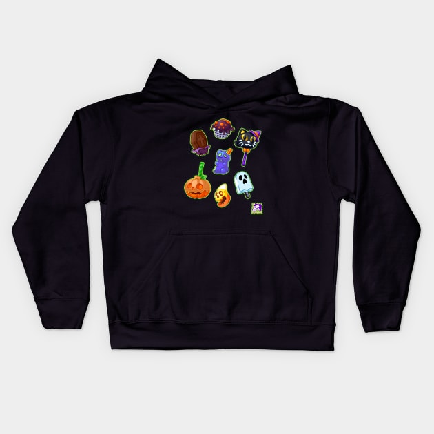 Halloween Candy Kids Hoodie by Darksilvania